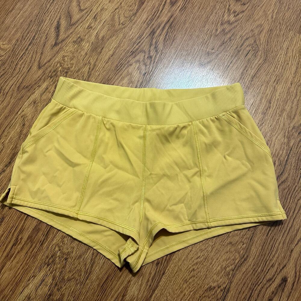 Free people yellow activewear shorts size small shorts shorts yoga dance